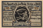 Stolp Pommern Slupsk Notgeldschein um 1920