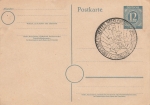Stralsund 1st Mecklenburg State Youth Meeting Special cancellation on postal stationery 1.9.1946