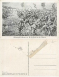 Stürmende Infanterie an der Marne Künstlerkarte *um 1916