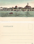 Swinemuende Pommern Strand und Duenenstrasse Swinoujscie * um 1900
