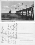 Swinoujscie Pomerania pier in flag decoration used around 1940