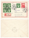 Stamp Day 1941 Michel 762 on R-Letter FDC special cancellation Vienna January 12, 1941
