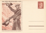 Stamp Day 1942 German Reich 3 Pfennig Hitler postal stationery Kriegsmarine