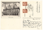 Stamp Day 1942 on AK Bremen special cancellation Posen 11.1.1942