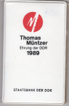 Thomas Müntzer Commemoration GDR Commemorative Set 2 x 5 Mark with Medal 1989