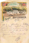 Rottenbach Königsee Thüringen Bahnhof Litho o 1898
