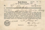 Thurn and Taxis Lemgo post note March 25, 1865