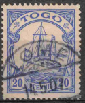 Togo Deutsche Post Michel 10 o gestempelt Kaiseryacht  