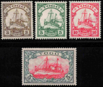 Togo Deutsche Post Michel-Nr. 20–23 A * ungebraucht Kaiseryacht