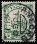 Togo Deutsche Post Michel 21 o gestempelt Anecho Kaiseryacht