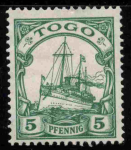 Togo Deutsche Post Michel 21 * ungebraucht Kaiseryacht 