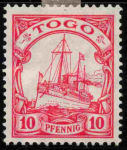 Togo German Post Michel 22 * unused Imperial Yacht