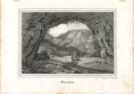 Torstein Thuringian Forest near Tabarz original lithograph around 1840
