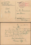 Trier 2 x Gebühr bezahlt Stempel auf Postkarte o 25.3.1946 nach Schwerin