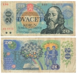 Ceskoslovenskych 20 Korun 1988 Banknote