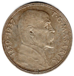 Tschechoslowakei 20 Kronen 1937 Zum Tode von Präsident Masaryk