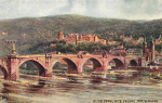 Heidelberg Bridge Artist Postcard Charles E. Flower Tucks Oilette * circa 1910