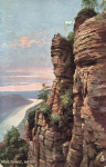 Saxon Switzerland Bastei Artist postcard Tucks Oilette o 1908