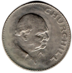 Großbritannien Crown 1965 auf den Tod Winston Churchill Queen Elizabeth