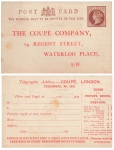 UK Post Card Half Penny Victoria postal stationery with private printing around 1890 *