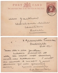 UK Post Card Half Penny Victoria postal stationery o Darlington 10/18/1895