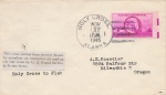 USA 3 cent Florida Centennial on cover from Alaska or Holy Cross November 17, 1945 to Milwaukie Oregon