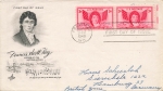 USA 3 Cent Francis Scott Key Firs Day of Issue FDC o Frederick 9.8.1948 to Hamburg