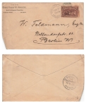 USA Five Cent Columbus single franking on cover exhibition stamp Words Fair Chicago 8.7.1898 to Berlin