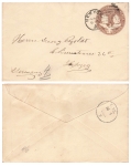 USA Five Cents postal stationery letter from New York June 7, 1892 to Leipzig