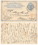 USA Two Cent Liberty postal stationery o Longisland 7/7/1898 to Plauen