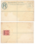 Uganda on Victoria British East Africa Two Annas postal stationery envelope Registered letter *