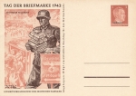 Ukraine Stamp Day 1942 German Reich 3 Pfennig Hitler postal stationery German field post