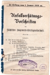 Unfallverhütungs-Vorschirften 8 Seiten 1888 der Sächsischen Baugewerks Berufsgenossenschaft