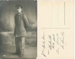 Unteroffizier in Ausgangsuniform 1. WK Echtfoto gebr. 30.12.1917 
