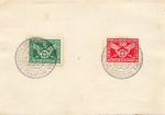Verkehrssaustellung Michel 370 371 auf Blatt Sonderstempel München 30.9.1925