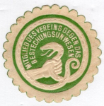 Vignette Mitglied des Vereins gegen das Bestechungswesen um 1930