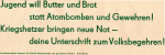 Volksbegehren Antikriegs Plakat  des Landesausschuß Sachsen um 1950  ​​​​​​​doppel A4 quer