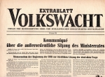 Volkswacht Extrablatt District leadership of the SED Gera Memorandum on the German Question January 30, 1954