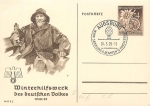 WHW stationary March 1938/39 6 Pfennig special postmark Augsburg WHW collection 4.3.1939