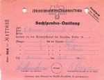 WHW Winterhilfswerk Sachspendenquittung 1941