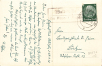 01776 Waldidylle Country postmark o August 28, 1940 on postcard View of the Geising in the storm