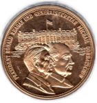 Washington Treffen Ronald Reagan Michael Gorbatschow 1987 Medaille vergoldet