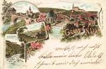 Weida Thüringen Gruss aus ... Litho gebraucht um 1900