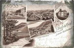 Loitsch Weida Thüringen Naturheilbad Litho Bahnpost Weida-Mehltheuer Zug 2243 o 1906
