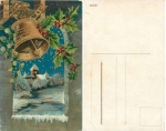 Weihnachtsglocken Goldschnittkarte mit Glocke *ca. 1915