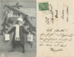 Christmas child with presents series card 4815/6 o 12/24/1924