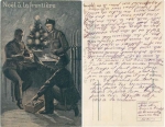 Christmas at the front WW1. Artist card A.cooking gebr. circa 1915