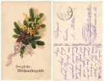 Christmas card field post WW1 military table guard command Nordenham o 12/21/1917