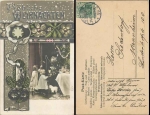 Weihnachtsmann Kinder Blumen o 24.12.1912