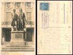 Weimar Ernst-Thaelmann settlement Country postmark on postcard o 1958